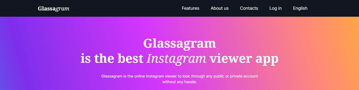 Aplikacija Glassagram